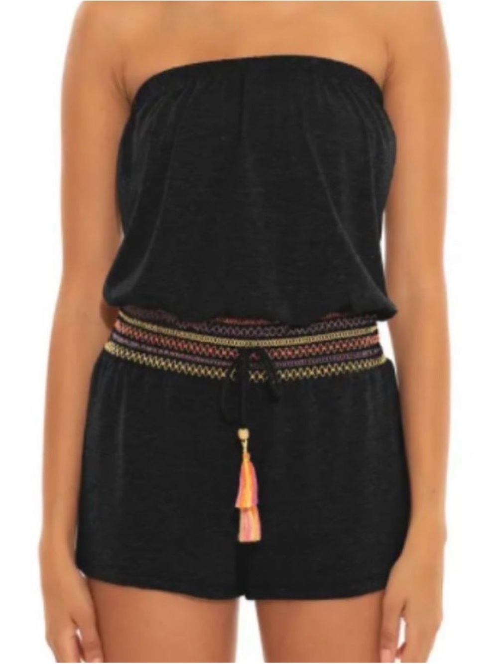 Strapless Black Romper